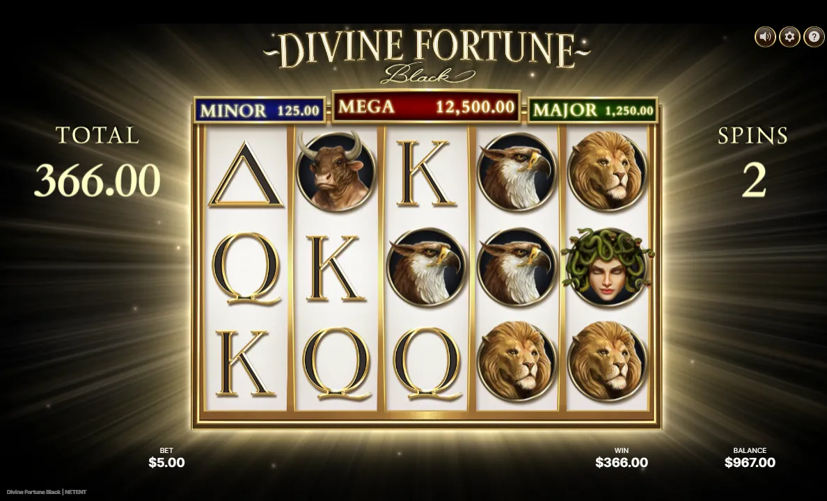 Divine Fortune Black demo
